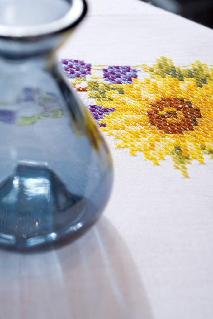 Vervaco "Sunflowers Tablecloth Embroidery, 100 Percent Cotton, Multi-Colour, 40 x 2 x 20 cm - Image 4