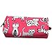 Pink Cat Pencil Case Makeup Bag Cat Lover Gift Crazy Cat Lady Toiletry Case Pouch Gifts for Teens Cosmetic Bag Kawaii Box Stationary Gadget Bag