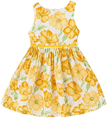 YoMarket Little Girl Dress,Sleeveless Cotton Casual Summer Clothes Floral Sundress Straps Beach Skirt Suit for 1-10 Years Old Girls