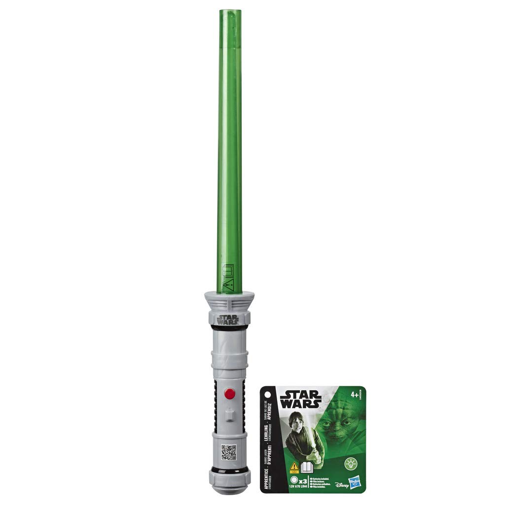 Star Wars Level 1 Green Lightsaber Toy with Light-Up Extendable Blade