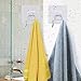 Lefree Wall Hooks Adhesive Hooks of 8 Pack Transparent Reusable Seamless Waterproof and Oilproof,Bathroom Kitchen Heavy Duty Self Adhesive Hooks