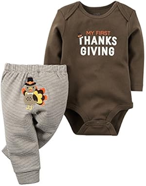 Carter's Baby 2 Pack My First Christmas and Thanksgiving Set Unisex