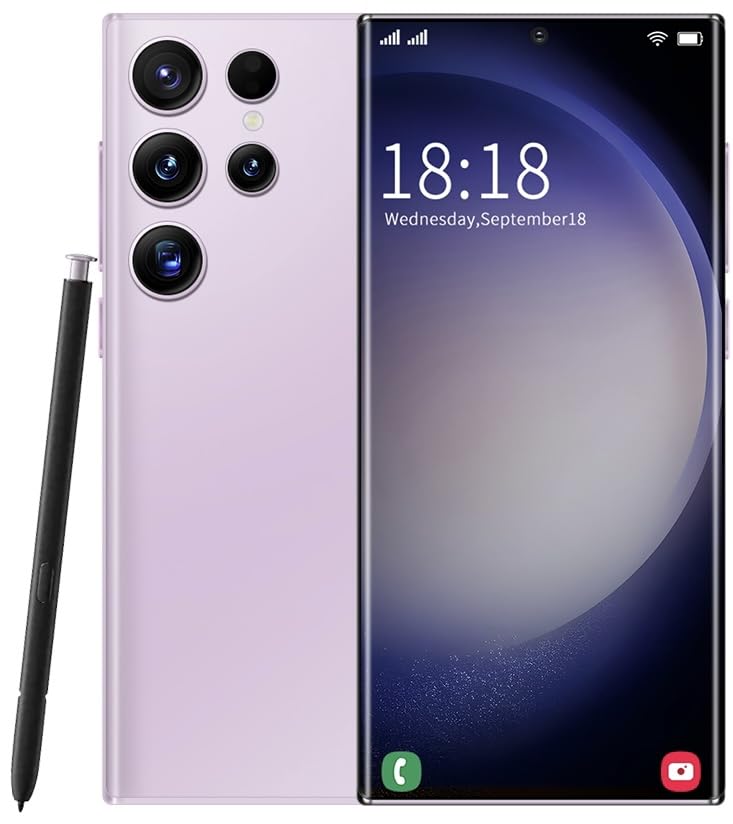SANSHREUNI C23 Unlocked Cell Phone, 5G Smartphone with S Pen, 6GB+256GB Full Netcom Unlocked Phone, 6800mAh Battery 6.8
