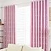 Didihou Embroidered Voile Mix Match Blackout Curtain Double Layer Darkening Thermal Insulated Window Treatment Grommet Drapes for Living Room Girls Bedroom, 1 Panel (52W x 84L Inch, Pink)