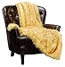 Chanasya Premium Solid Faux Long Fur Throw Blanket - Soft, Fuzzy Throw Blanket - for Bed or Couch - 50