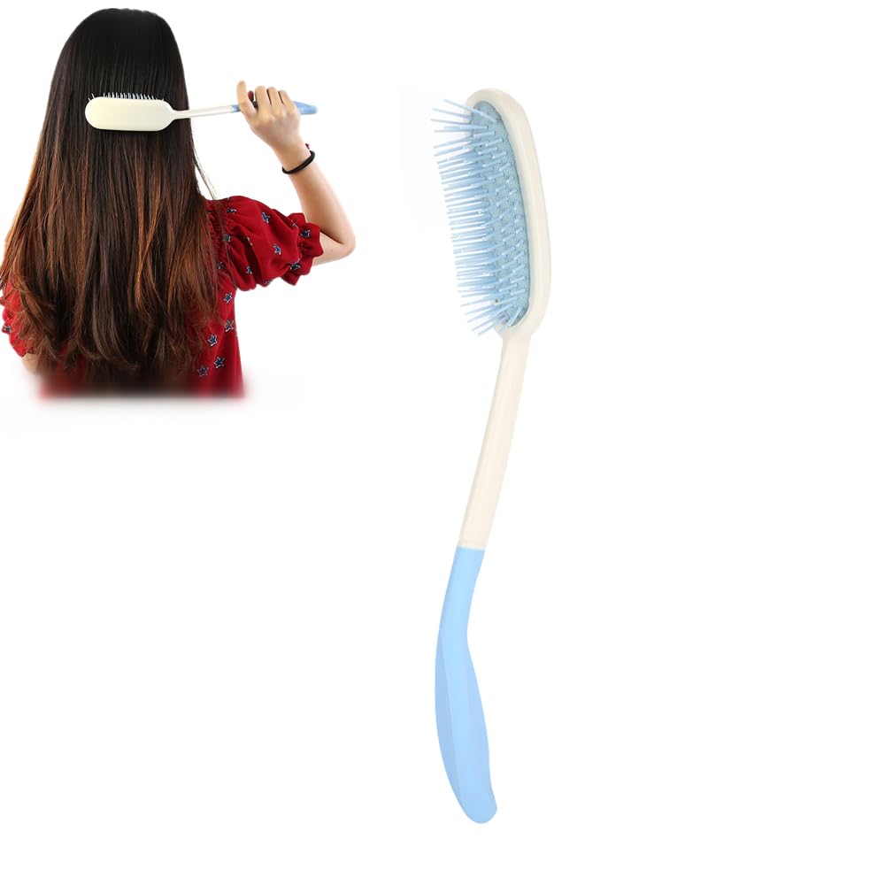 Long Reach Handle Comb, Hair Brush, Anti slip Handle Comb, Anti slip Ergonomic Long Comb Reach Applicable to elderly and hand-disabled people (Long handle brush)