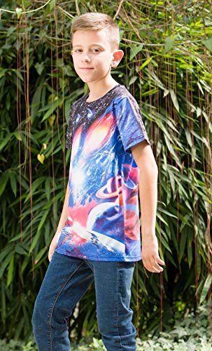 RAISEVERN T-Shirt 3D Stampata per Bambini o Ragazzi 6-16 Anni T-Shirt Bambini Grandi per Bambini