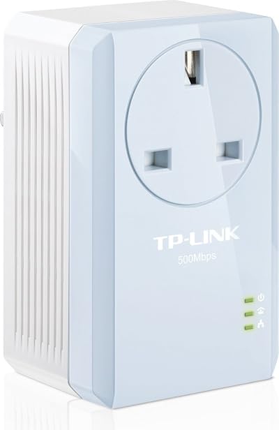TP-Link TL-PA451 AV500 Powerline Adapter Ethernet with AC Passthrough Socket