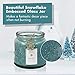 Dynamic Collections Snowflake Embossed Christmas Jar Candle - 3 Pack – Scented 2-Wick Candle Gift Set with Lids in Pastels - Blue, Ivory and White
