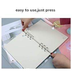 6-Ring Binder Cover Refillable Notebook Shell,Snap