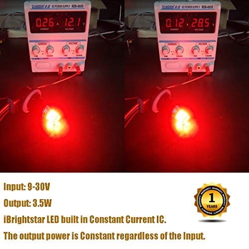 image for iBrightstar Newest 9-30V Flashing Strobe Blinking Brake Lights 7440 74