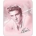 Elvis Presley the King Graceland Gates Pink Portrait Plush Throw Blanket