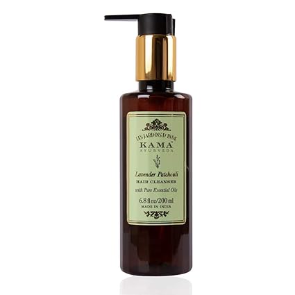 Kama Ayurveda Lavender Patchouli Hair Cleanser (Shampoo) with Pure Essential Oils of Lavender and Patchouli, 200ml