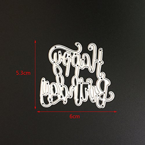 OTGO Happy Birthday Metal Cutting Dies Stencils DIY Scrapbook Album Paper Card Making Tool