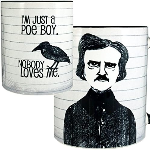 Edgar Allan Poe Boy Halloween Mug by Pithitude - One Single 11oz. Black Coffee Cup