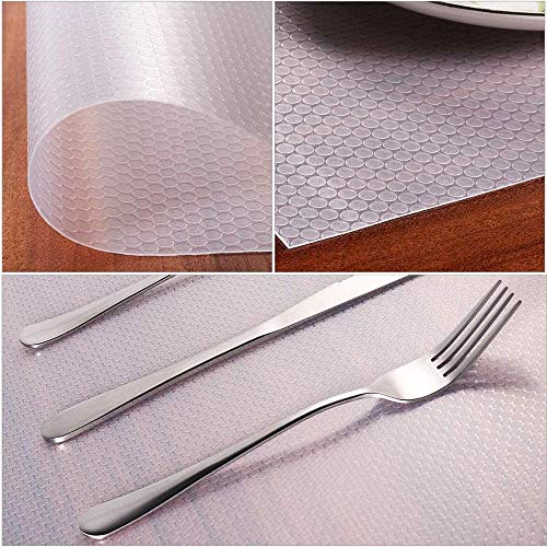 Uspace 4 Pcs Fridge Mats Plastic Refrigerator Shelf Liner, Refrigerator