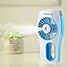 Topwell USB Mini Misting Fan Built-in Rechargeable Misting Fan Handheld Personal Cooling Mist Humidifier for Home Office and Travel (Blue)