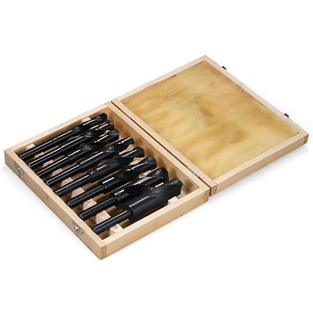 KKmoon 8pcs/Set Professional HSS Twist Drill Set of 8pcs High Speed Steel Twist Drill Bits Tool Set with Wooden Storage Case