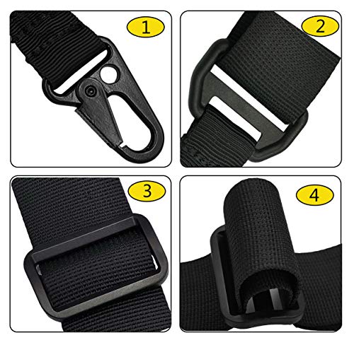 Pecawen Two Point Rifle Sling Traditional Adjustable with 20mm Picatinny Rail Sling Mount for Outdoors