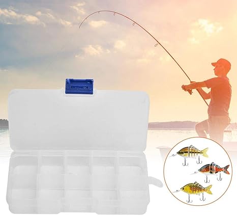 Amazon Co Jp Ftvogue 釣り道具ボックス 釣り道具収納具 透明な白いプラスチック製のポータブル耐久性のある釣りルアーベイトラインフックタックル収納ボックスケース 6pcs 白い ホーム キッチン