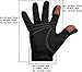 LURESHOP.EU Stretch Neoprene Fishing Gloves 2 Cut Fingers - Best Use in Light Cold Weather Conditions - size L
