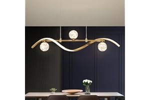 homary 40.2" Dimmable Kitchen Island Lighting, Gold 4-Light Dining Room Light Fixture Over Table Linear LED Chandelier Island Lights for Kitchen