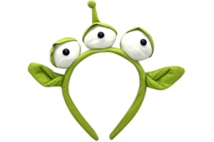 CHAOYUN 1PCS Green Toy Story Alien Headband Stretchy Plushy Three-eyed Headband Cute Hair Accessories for Girls Kids