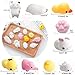 Mochi Squishy Toys, 22pcs Random Mini Cute Squishies Animals for Party Favors, Soft Kawaii Bear Cat Tiger Pig Panda Stress Reliever Anxiety Squeezables Fidget Hand Toys for Kids and Adults Gift.
