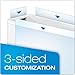 Cardinal 3 Ring Binder, 3 Inch Premier Easy Open Binder, ONE-TOUCH Locking Round Rings, 575-Sheet Capacity, ClearVue Cover, PVC-Free, White (11130CB)