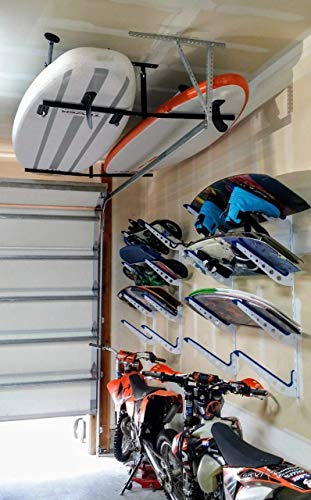 Supporto Da Parete Per Wakeboard E Wakesurf - Rack Regolabile Per 4 Tavole - Foto 5