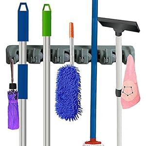 Home-Neat Mop and Broom Holder Wall Mount Garden Tool Storage Tool Rack Storage & Organization for the Home Plastic…