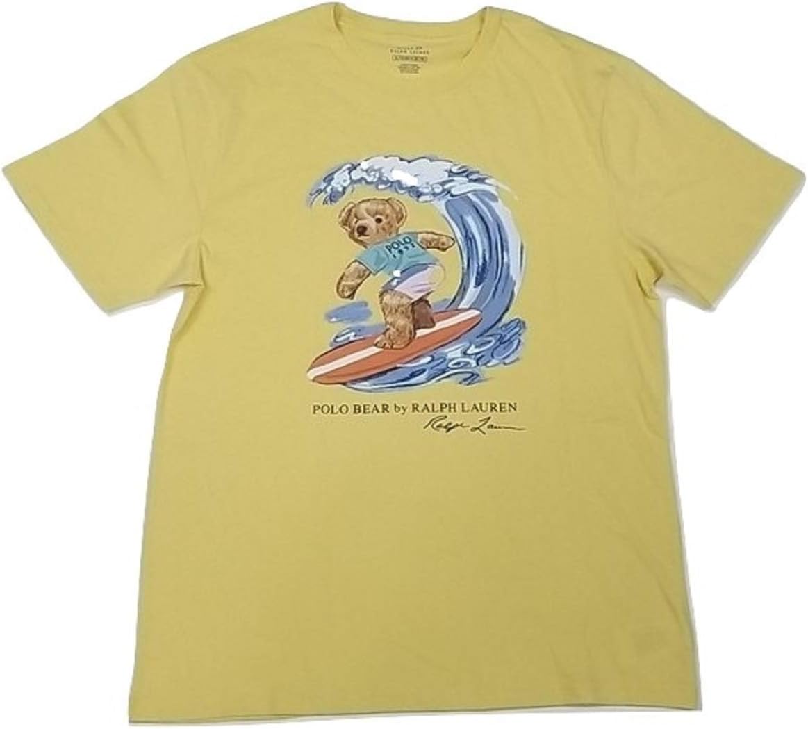 Polo Ralph Lauren Camiseta de manga corta para hombre, Oso surfista
