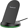 Yootech Wireless Charger,10W Max Wireless Charging Stand, Compatible with iPhone 16e/16/16 Plus/16 Pro Max/15/14/14 Plus/14 Pro Max/13/SE 2022/12/11/X/8, Galaxy S22/S21/S20/S10(No AC Adapter)