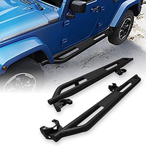 DIYTUNINGS Side Step Running Boards Black for Jeep Wrangler JK JKU Unlimited Rubicon Sahara 2007-2017