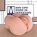 Male masturbator Toys with Two Suction Holes, Realistic Ass Butt Pocket Pussy Stroker Masturbation with Virgin Tight Vagina Anal for Men 3.6 Pound