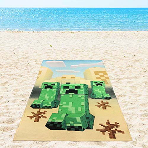 Epic Games Fortnite Boogie Dance Moves & Minecraft Creeper Beach Towels for Kids: 2-pc. Bundle