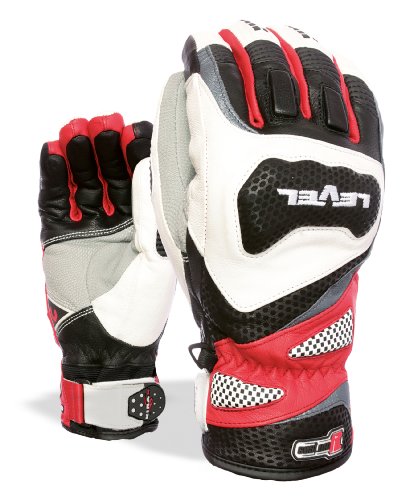 Level Race CF Ski Racing Gloves (Red, Medium/Large (8.5in))