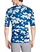 adidas Men's Training Techfit Base Tee, Blue Camo, Large