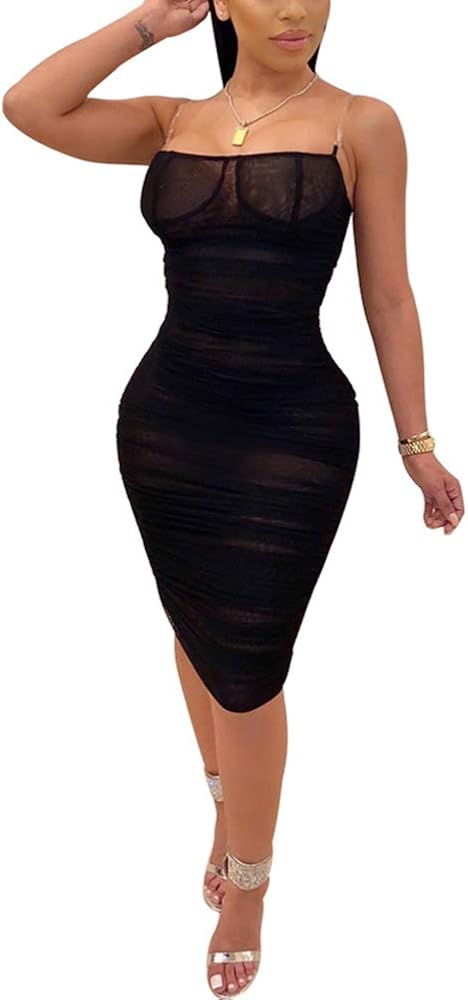 stretch bodycon midi dress