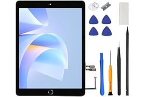 VDASO for iPad 6 (6th Generation) Screen Replacement 9.7 Inch, A1893 A1954 for iPad 6th Gen Digitizer 2018 Touch Glass with Home Button, Repair Tool Kit (Black)