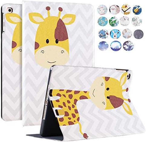 Tomcrazy for New iPad Mini Case, Cartoon Cute Giraffe Slim Stand Smart Tablet Cover Soft TPU PU Leather Case for New iPad Mini 5 2019 / iPad Mini 4 (2015) 7.9-inch with Auto Sleep/Wake