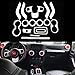 Opall 18PCS Full Set Interior Decoration Trim Kit Steering Wheel & Center Console Air Outlet Trim, Door Handle Cover Inner For Jeep Wrangler JK JKU 2011-2017 2 Door &4 Door (White)