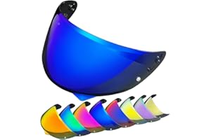 YMTSGEQ HJ-34P Helmet Visor Replacement for HJC C10.Motorcycle Helmet Shield UV Protection Compatible with HJC C10 (Revo Deep Blue)