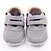 Lidiano Baby Boy Toddler Dull Polish Non Slip Rubber Sole Sneakers 0-18 Months (0-6 Months, Grey)