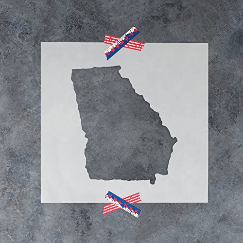 Georgia State Stencil Template - Reusable Stencil with Multiple Sizes Available