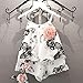 FEITONG Girls Wash Painting T-shirt Shorts Set Clothes Suit (Age:6-7Y)