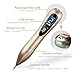 Mole Removal Pen Portable USB Charging Freckles Dark Spot Nevus Tattoo Dot Mole Remover Beauty Skin Machine with LCD Display Perfect for Removing Skin Tag (Golden)