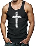 Distressed Cross - Religious Christian Men's Tank Top T-shirt
