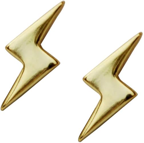 Amazon Richight 夏のシンプルな純銀製かわいいのゴールデンライトニングスタッドピアス Mini可愛らしいピアス耳飾り ミニマリストsv925シルバーメンズ レディースミニイヤリング ピアス 通販