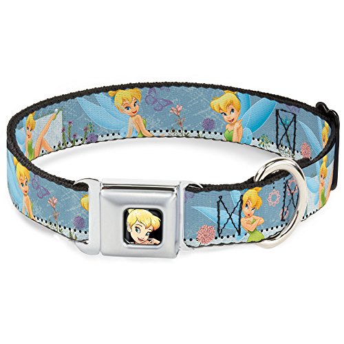 Buckle-Down DC-WDY015-S DYQ Tinker Bell CLOSE Dog Collar, Small/9-15"